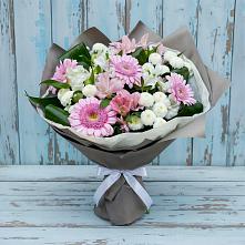 Букет цветов из:  Герберы, Альстромерии и Хризантемы #REPLACE_PRED# Пустошке