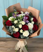 Букет цветов из:  Розы и Альстромерии в Пустошке