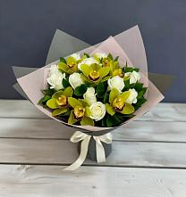 Букет цветов из:  Орхидеи и Розы в Пустошке