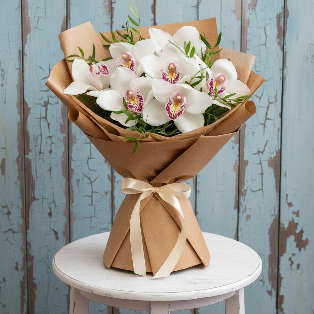 Букет цветов из: Орхидеи и Розы в Пустошке