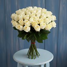 Букет 51 Белая роза Эдлесс Лав в Пустошке