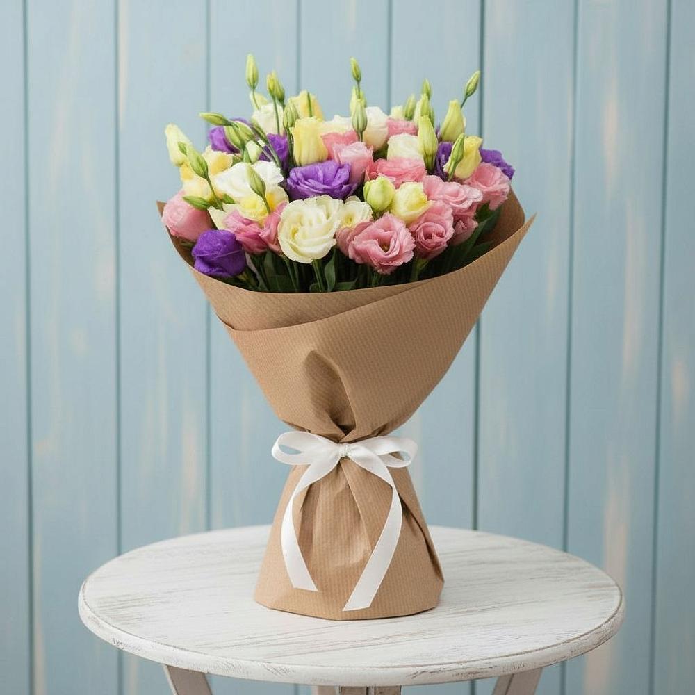 Букет цветов из: Лизиантусы в Пустошке