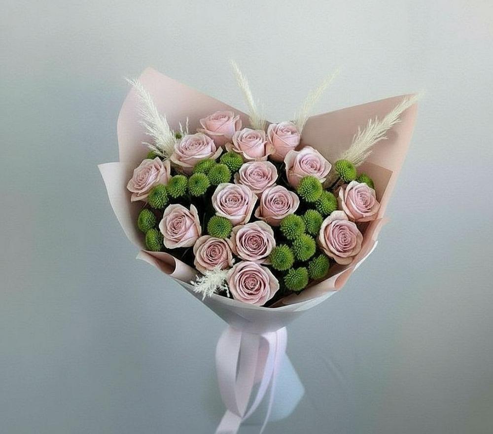 Букет цветов из: Розы и Хризантемы в Пустошке