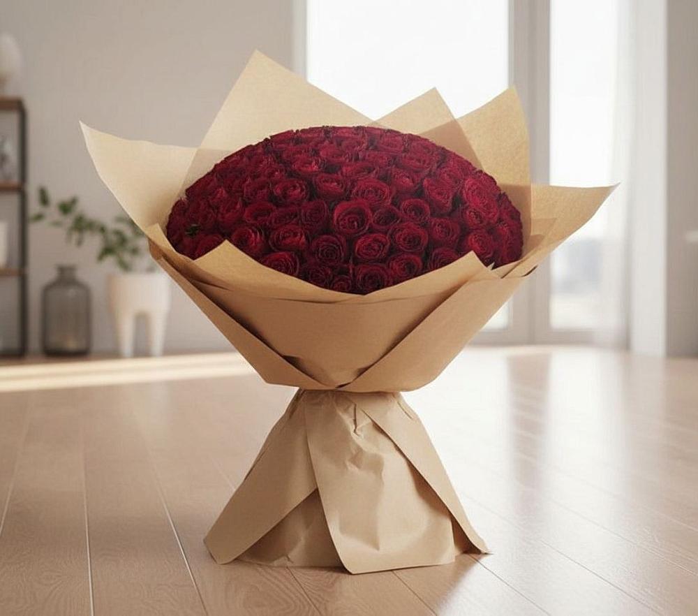 Букет 101 Красная роза в Пустошке