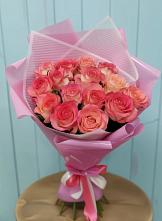 Букет 15 Розовых роз Равель в Пустошке