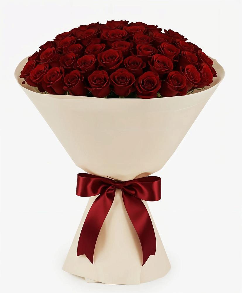 Букет 101 Бордовая роза Блэк Бакарра в Пустошке