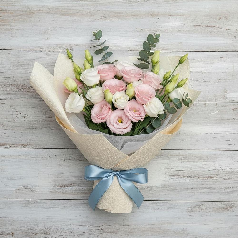 Букет цветов из: Лизиантусы в Пустошке